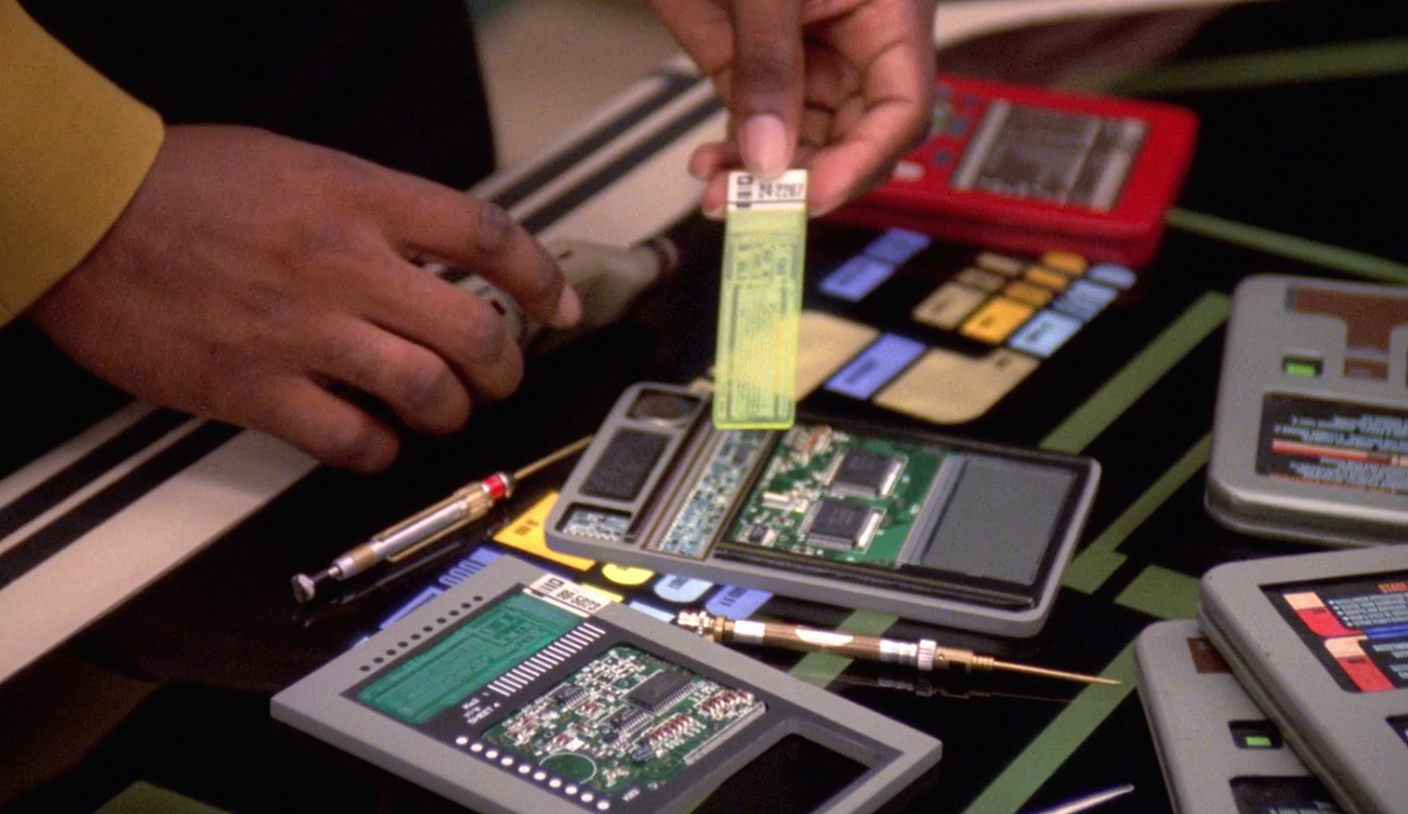 A Deep Space Nine Padd being repaired