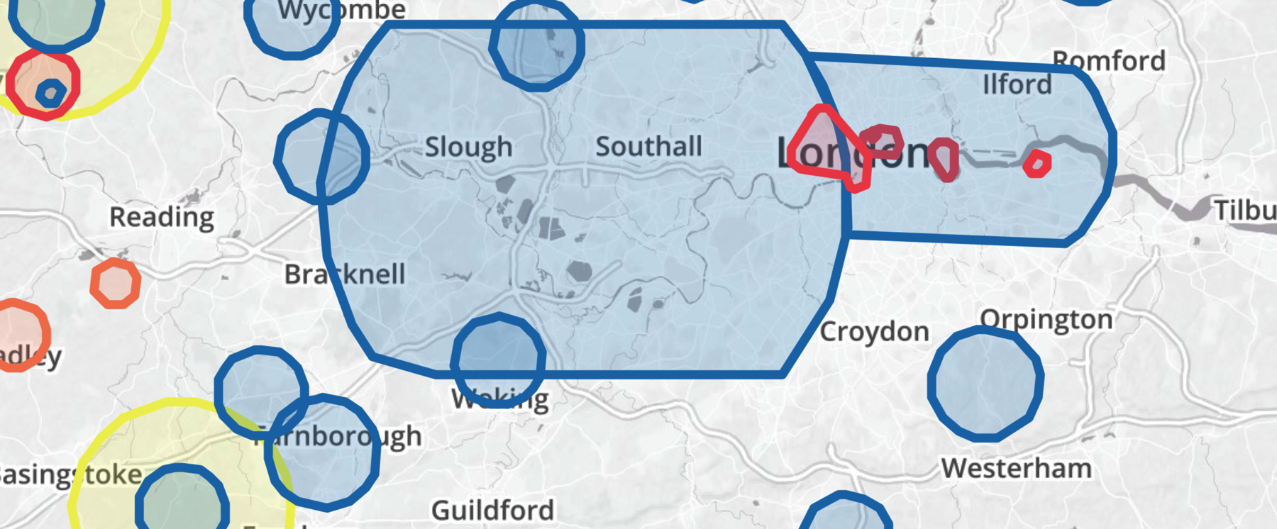 Drone report zone Heathrow.