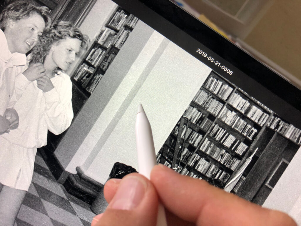 Editing scanned photos on an iPad Pro